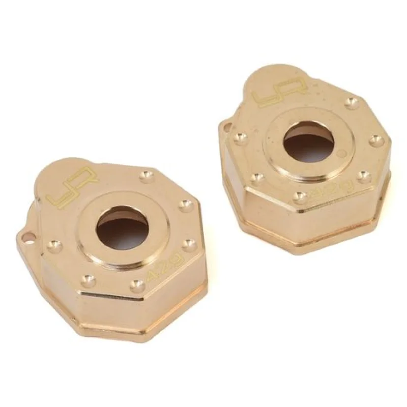 Yeah Racing YEATRX4019 Traxxas TRX-4 Brass Portal Cover Set (2)