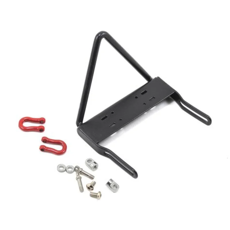 Yeah Racing YEAYA0454 SCX10 Steel Front “Stinger” Bumper w/Winch Mount & Shackles