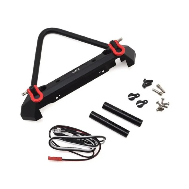 Yeah Racing YEAYA0548 Aluminum Front Stinger Bumper w/LED Light (Black)
