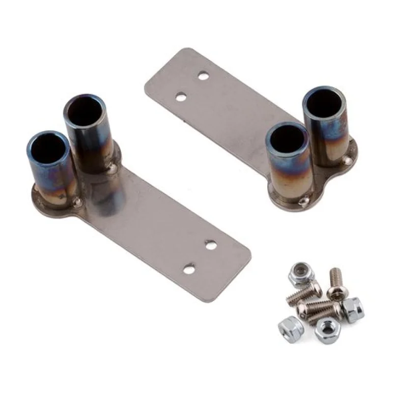 Yeah Racing YEAYA0629 1/10 Stainless Steel Dual Exhaust Tips (2) (Silver)