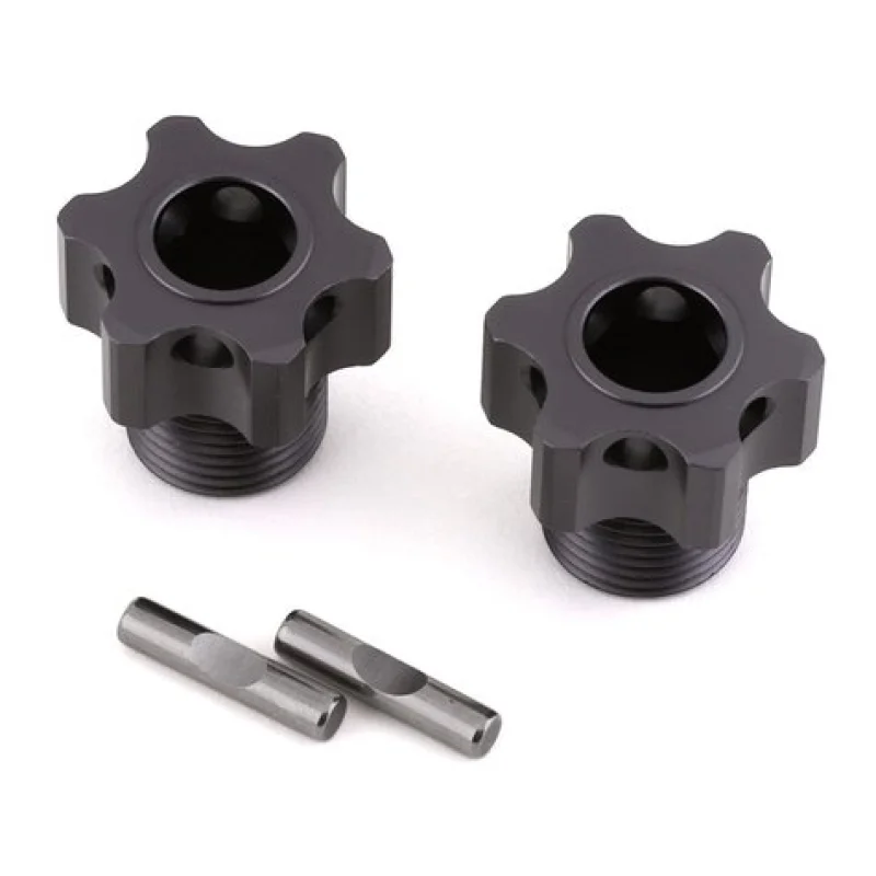 +3mm Gun Metal Annodized Wheel Hubs with Pins (2)