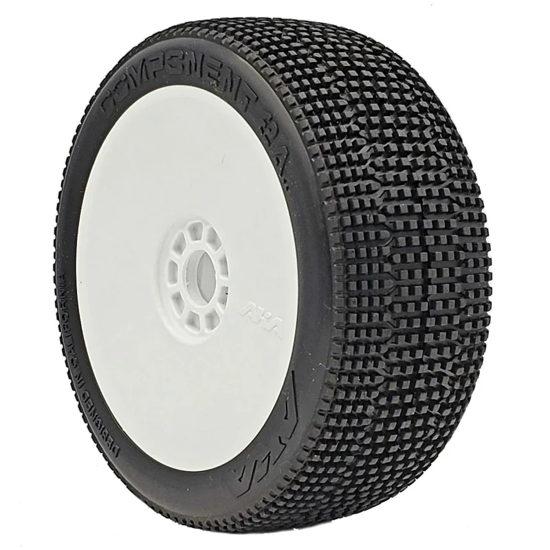1:8 BUGGY COMPONENT 2AB EVO WHEEL PRMT WHT SSLW(2)