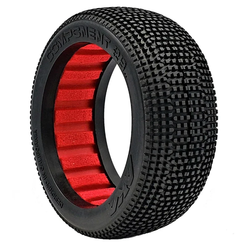 1:8 BUGGY COMPONENT 2AB W/ RED INSERTS MEDLW (2)
