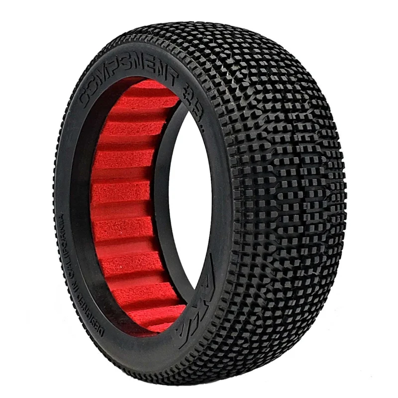 1:8 BUGGY COMPONENT 2AB W/ RED INSERTS SOFT LW (2)