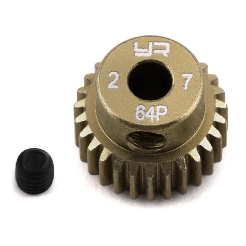Yeah Racing YEAMG64027 64P Hard Coated Aluminum Pinion Gear (27T)
