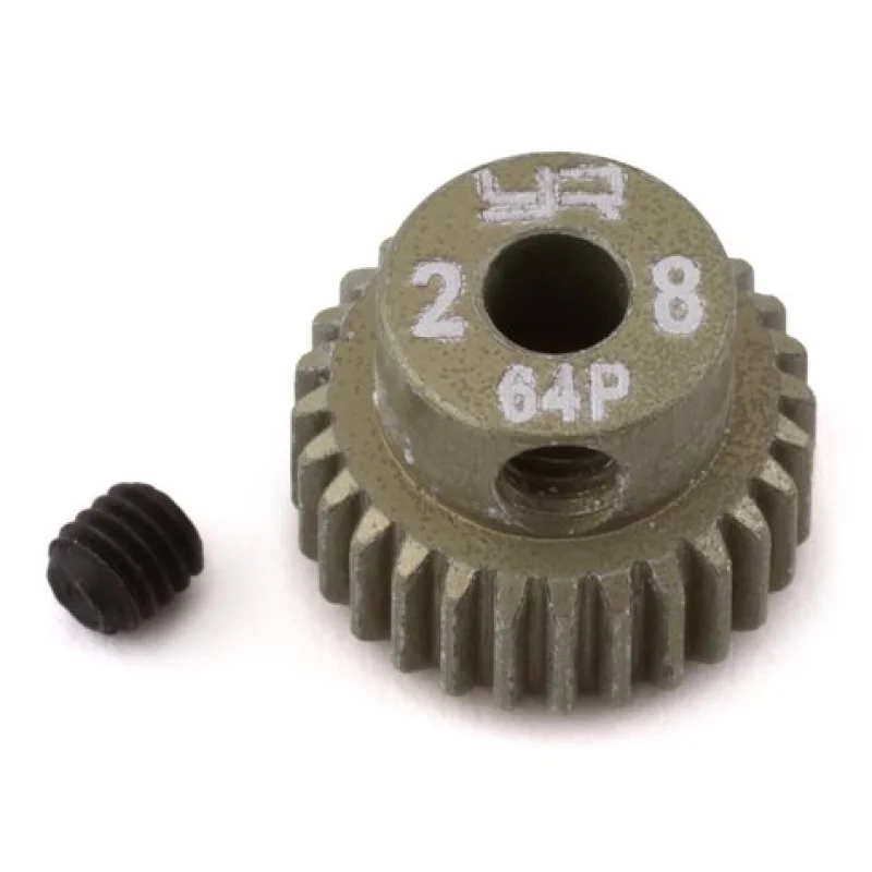 Yeah Racing YEAMG64028 64P Hard Coated Aluminum Pinion Gear (28T)