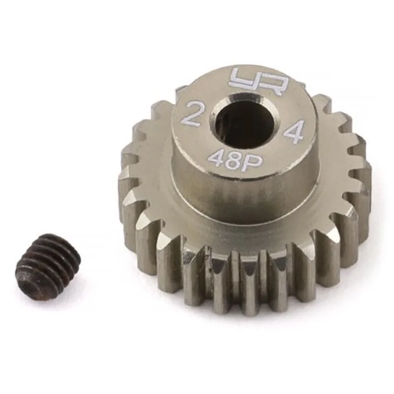 Yeah Racing YEAMG48024 48P Hard Coated Aluminum Pinion Gear (24T)