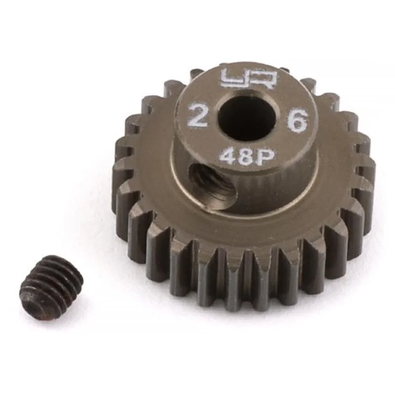 Yeah Racing YEAMG48026 48P Hard Coated Aluminum Pinion Gear (26T)