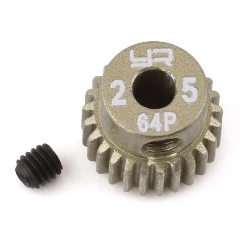 Yeah Racing  YEAMG64025 64P Hard Coated Aluminum Pinion Gear (25T)
