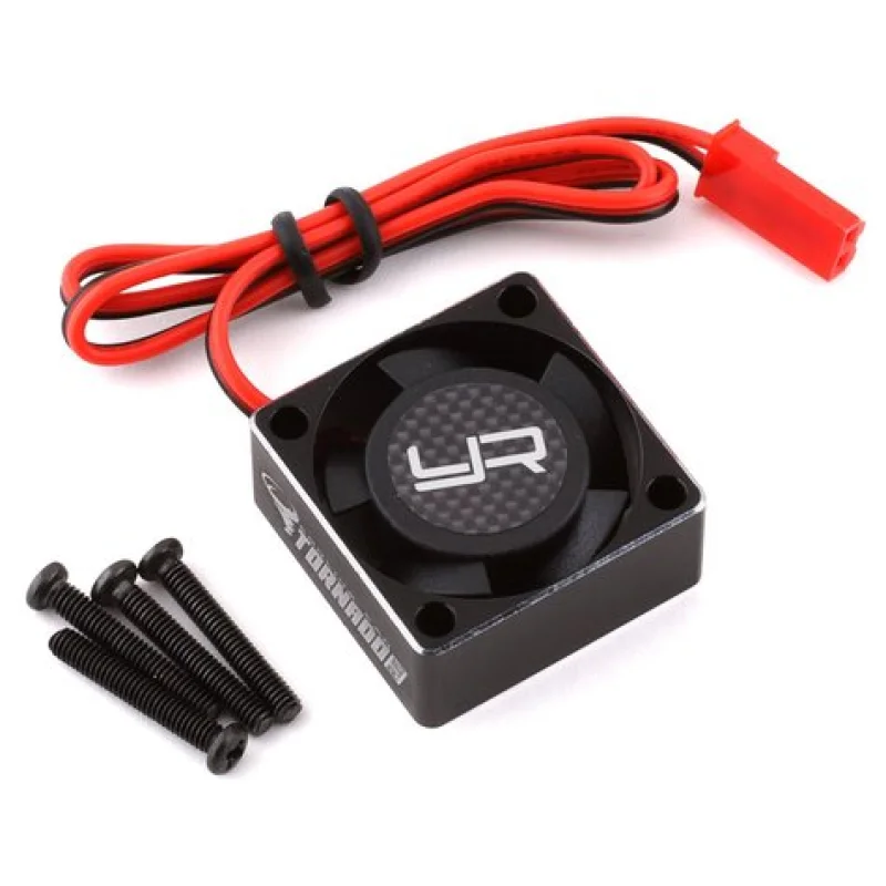 Yeah Racing YEAYA0471BK 25x25x10mm Aluminum Case Tornado Plus High Speed Cooling Fan (Black)