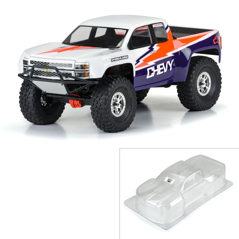 1/10 2015 Chevy Silverado Pre-Runner Clear Body 12.3″ WB Crawlers